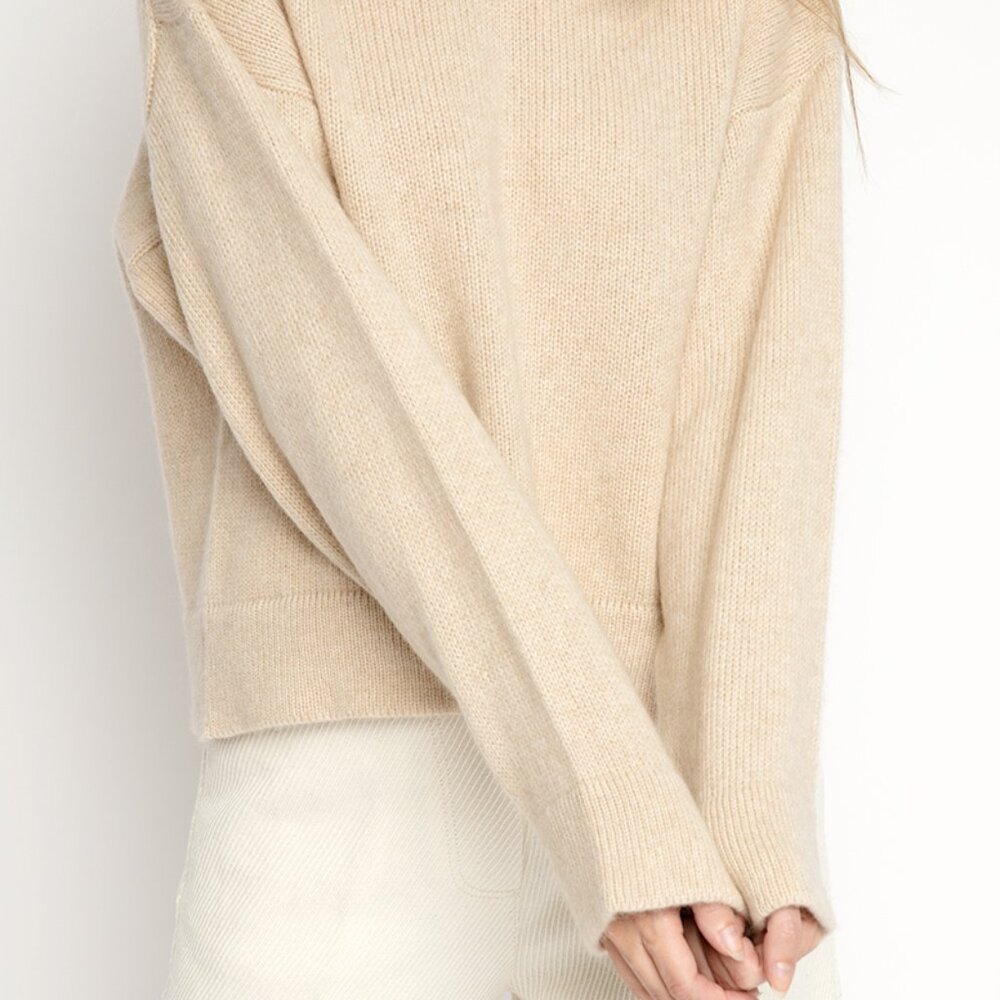FORTE FORTE Cashmere Mohair Boxy Sweater in Honey - Picture 4 of 5